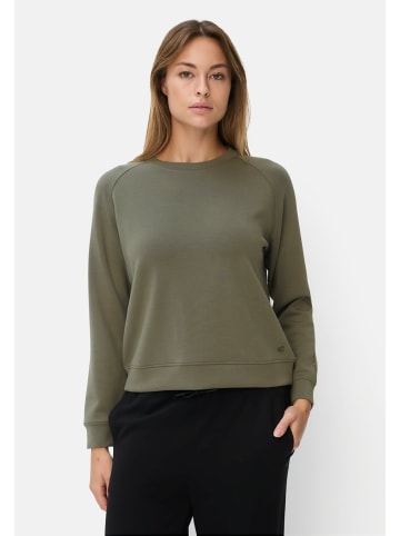 Camel Active Sweatshirt mit Raglanärmeln in Dunkelgrün
