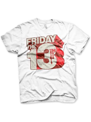 Friday The 13th T-Shirt "Block Logo Big Tall T-Shirt" in Weiß