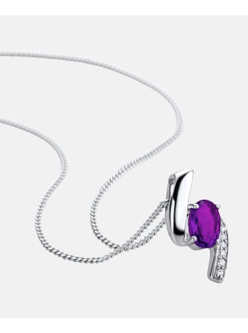 Diamant L'éternel Halskette aus 375 Weißgold mit Diamant mit Amethyst