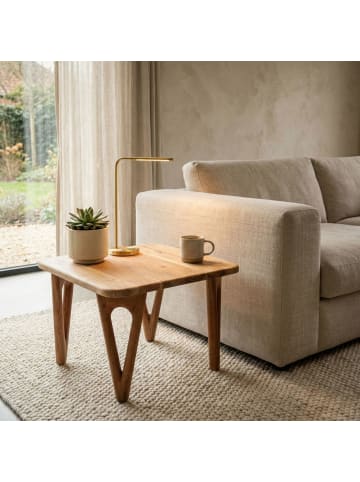 FineBuy Couchtisch in Braun / Akazie / 60x60x40