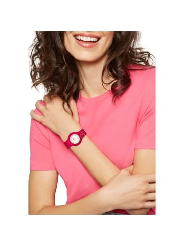 Hip Hop Analoguhr dancing in the light weiss