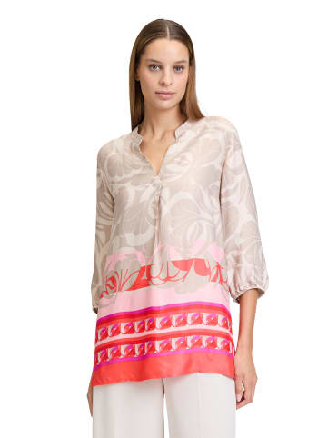 Betty Barclay Schlupfbluse mit 3/4 Arm in Taupe/Rot