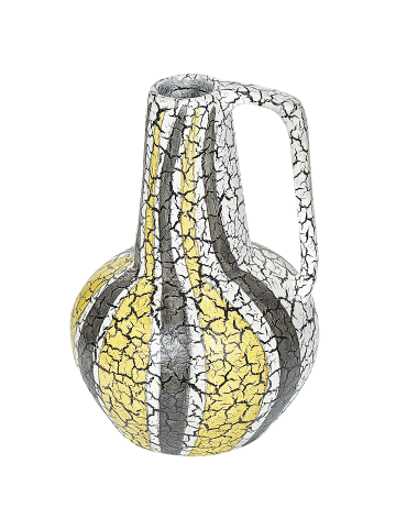 Beliani Dekovase MALAKKA in Bunt/Gelb/Schwarz - (W) 24 x (H) 34 x (L) 24 cm
