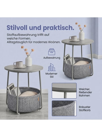 VASAGLE Beistelltisch Lilea in Taubengrau-Schiefergrau - (B)45 x (H)51 x (T)45 cm