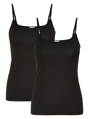 JACQUELINE de YONG Spaghetti Tank Top 2-er Stück Pack Shirt Set JDYAVA in Schwarz-2