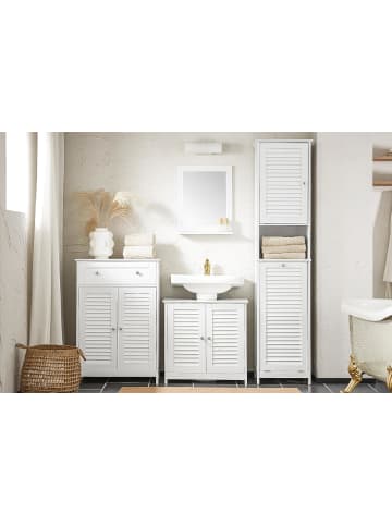 SoBuy Hochschrank in Weiß - (B)40 x (H)170 x (T)38cm