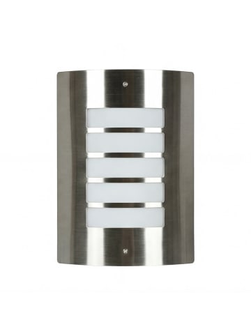 Licht-Erlebnisse Außen Wandlampe (B)23 x (H)31 cm in Edelstahl WeißEdelstahl Weiß