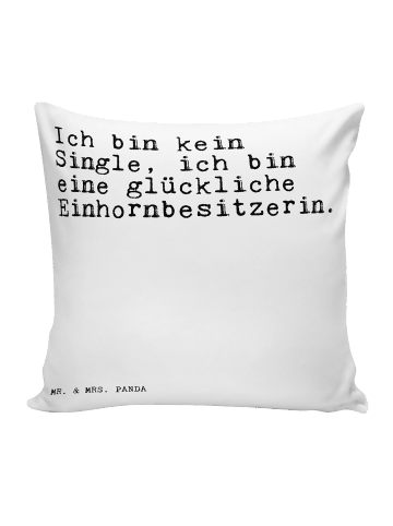 Mr. & Mrs. Panda Kopfkissen Ich bin kein Single,... mit Spruch in Weiß