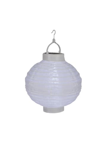 STAR Trading LED Solar-Lampion ,Festival', Dämmerungssensor, outdoor, 22cm, weiß