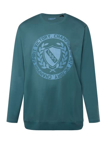 Men Plus Kurzarm T-Shirt in aschtürkis