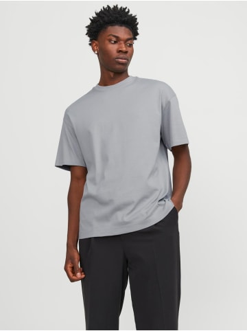 Jack & Jones 2er-SET Basic T-Shirt Rundhals Dropped Shoulder Oversized Shirt in Grau