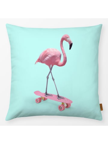 Textilwerk Kissen "Skate Flamingo"