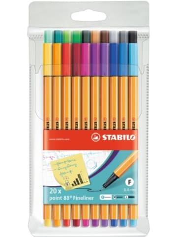 STABILO Papeterie/PBS - Fineliner - STABILO point 88 - 20er Pack - mit 20 verschiedenen