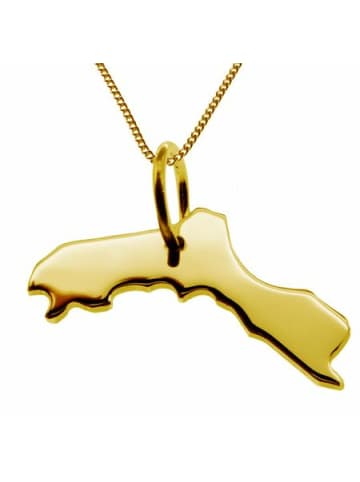 Schmuckador 50cm Halskette + Kurdistan Anhänger in 585 Gelbgold in gold