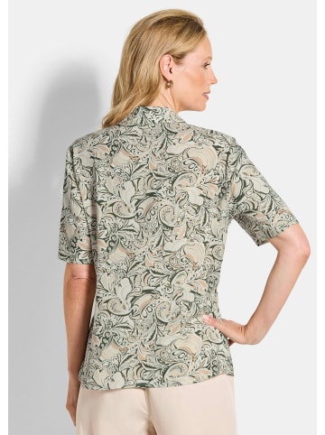 GOLDNER Viskosebluse mit Paisley-Design in stein / gemustert
