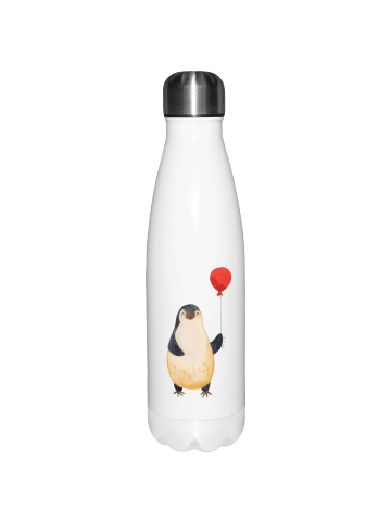 Mr. & Mrs. Panda Thermosflasche Pinguin Luftballon ohne Spruch in Weiß