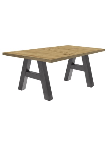 58 aufm Kessel ESSTISCH ausziehbar Elia 3 140 x 90 x 75 Esszimmertisch Graphit/Asteiche