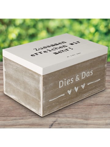 Mr. & Mrs. Panda Aufbewahrungsbox Spruch Im Team zuMenschmenarbeite... in Weiß