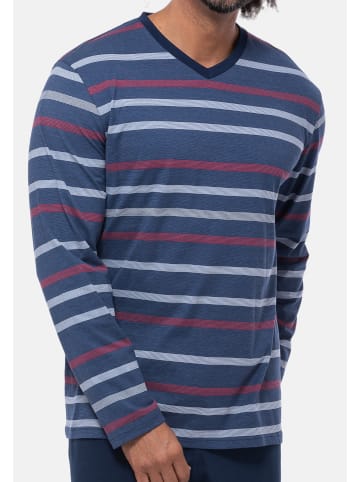 Ammann Schlafanzug Oberteil Cotton - Mix & Match in Dunkelblau