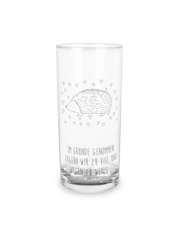 Mr. & Mrs. Panda Glas Igel Herzen mit Spruch in Transparent