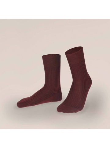 Kunert Socken Festive Rib Fashion in dark red