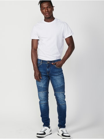 KOROSHI Jeans Biker Skinny Fit in blau