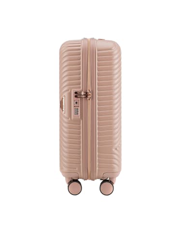 Wittchen Cabin case and cosmetic case with a striped design in Pastelpink