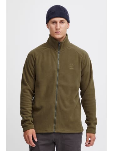 INDICODE Fleecejacke 55648MM Schlichte Basic Fleecejacke mit Stehkragen in Braun