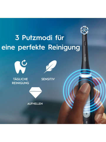 Oral-B Elektrische Zahnbürste "iO3 + 2. Handstück" in Schwarz/Pink