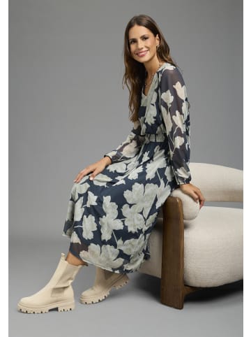 Laura Scott Meshkleid in marine-gemustert