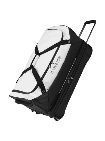 travelite Basics - Rollenreisetasche Plane 98/119L 70 cm erw. (black) in weiß
