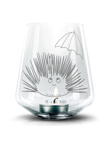 Mr. & Mrs. Panda Gravur Windlicht Seeigel ohne Spruch in Transparent