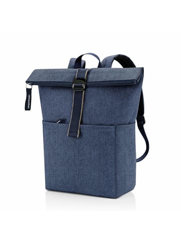 Reisenthel travelling rolltop - Rucksack 15.6" 53 cm (herringbone grey) in herringbone dark blue