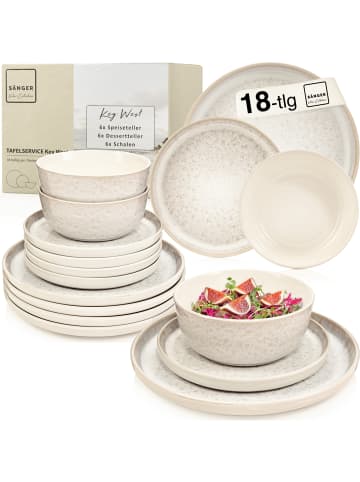Sänger Tafelservice Key West- 18 teilig aus Steingut