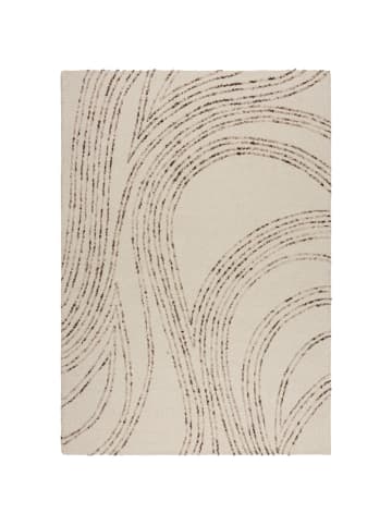 KADIMA DESIGN Handgetufteter Wollteppich in natürlichen Tönen in Natur-Braun