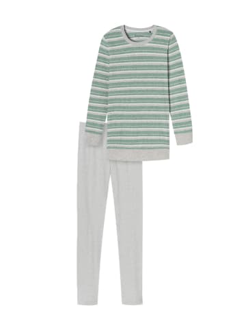 Schiesser Schlafanzug Casual Essentials in Grün