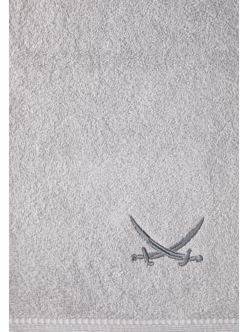 Sansibar 2er Handtuch-Set „Frottier-Kollektion Classic“, 50x100 cm in Silber