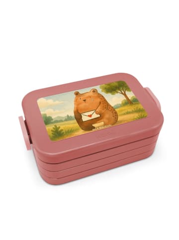Mr. & Mrs. Panda Bento Box Bär Vermissen Design ohne Spruch in Rot Pastell