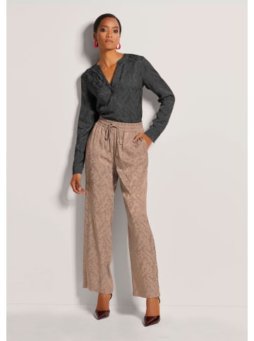 MADELEINE Jacquard-Hose zum Schlüpfen in caramel