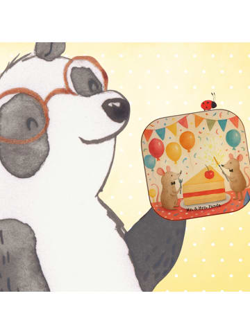 Mr. & Mrs. Panda gläseruntersetzer Mäuse Kuchen Design ohne Spruch in Weiß