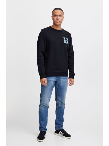 BLEND Sweatshirt Cooler Rundhalspullover mit Badge 20716553 in Schwarz