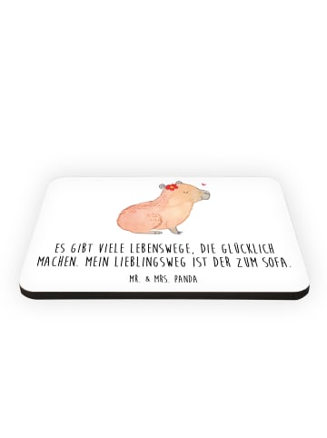 Mr. & Mrs. Panda Magnet Capybara Blume mit Spruch in Weiß