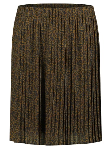 CARTOON Plisseerock mit Print in Schwarz/Braun