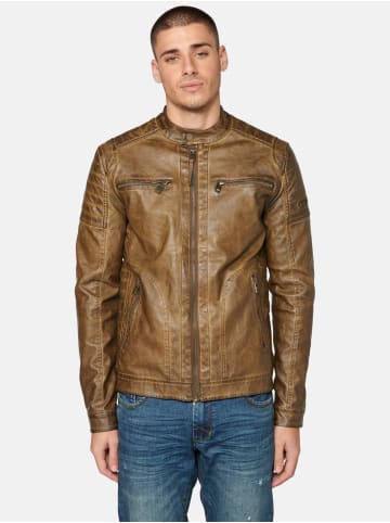 KOROSHI Leder-Effektjacke in braun