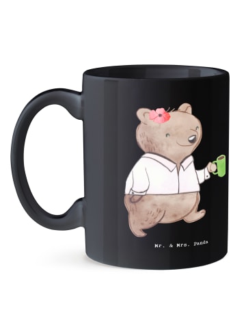 Mr. & Mrs. Panda Kaffeebecher Beamtin Humor mit Spruch in Schwarz