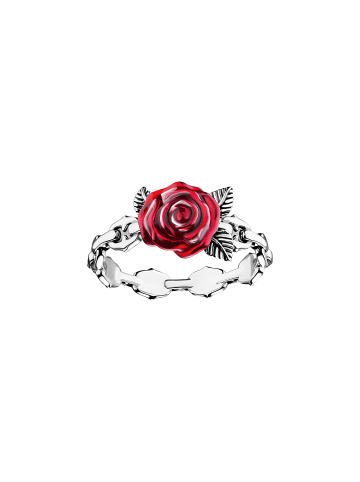 Thomas Sabo Ring in rot, silberfarben