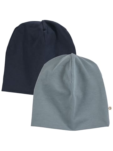 müsli Beanie 2er-Pack in Stormy Blue/ Night Blue