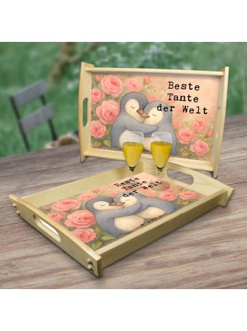 Mr. & Mrs. Panda Tablett Pinguin Beste Tante der Welt Design mit... in Weiß