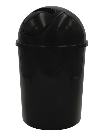 RIDDER Kosmetikeimer, Abfalleimer mit Schwingdeckel Eco 5 L schwarz