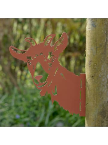UNUS Baumstecker Rost Schweinekopf in Braun